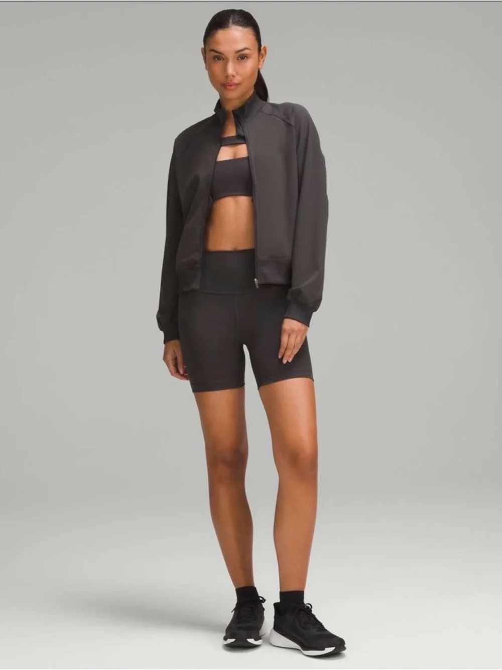 Lululemon Wunder Train Track Jacket *Twill Graphite Grey